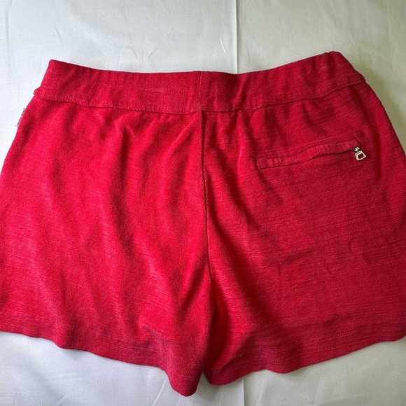 Luxury brand flamingo pink Terrycloth women’s beach shorts - Picture 7 of 9